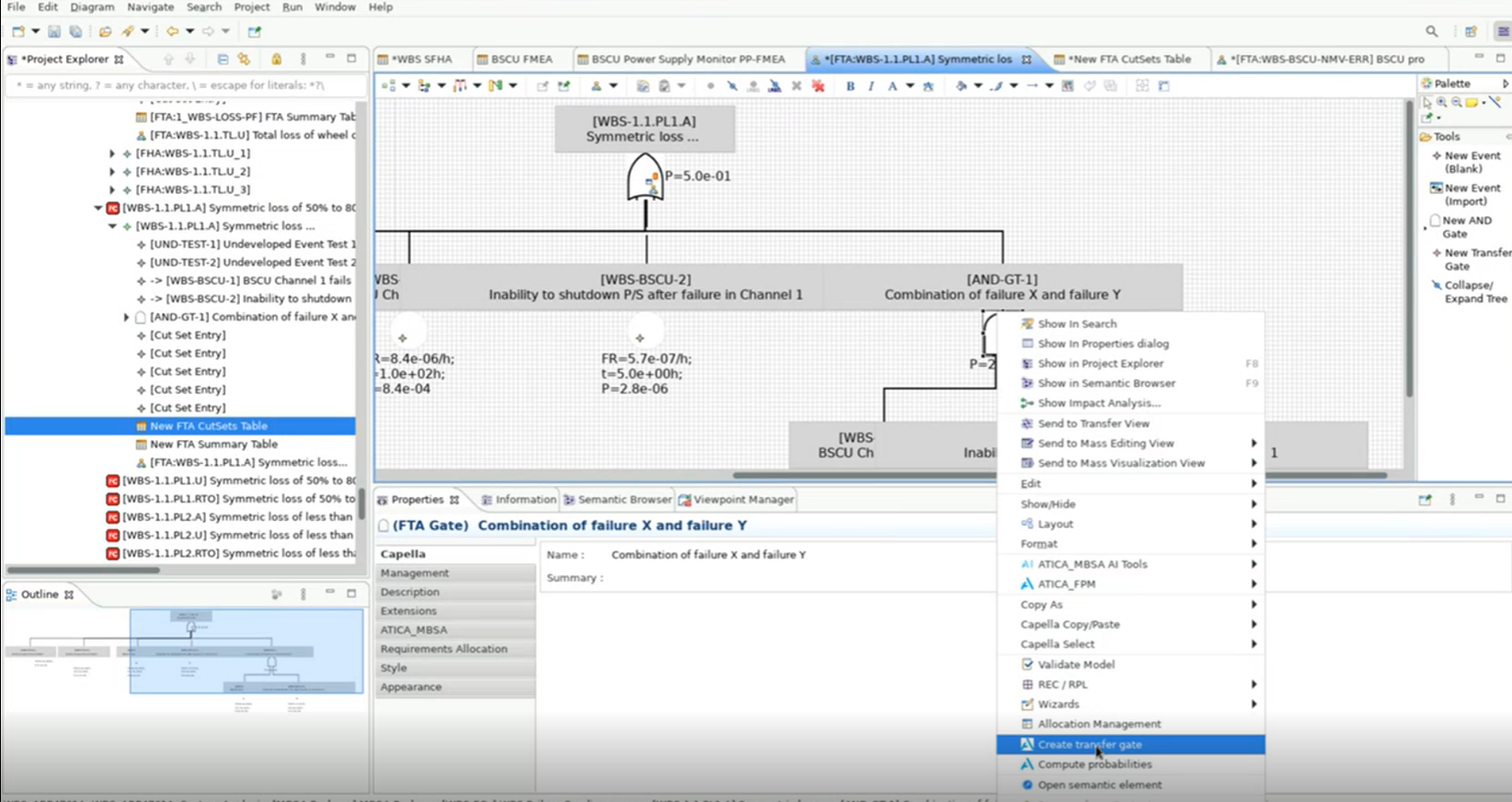 Creating a transfer gate from an existing branch